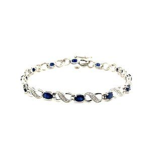 4.85 Carat Diamond and Sapphire Bracelet